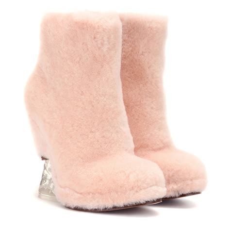 fendi pink fur boots|fendi ladies boots.